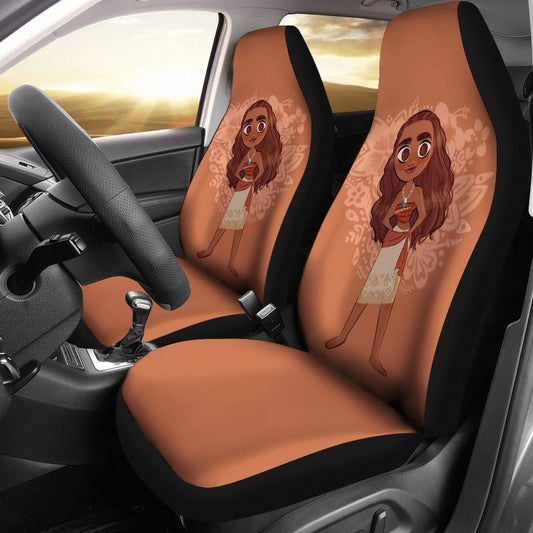 Moana Car Seat Covers DN Moana Pretty Princess Chibi Seat Covers Orange