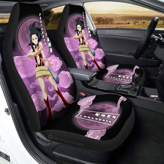 My Hero Academia Car Seat Covers Hero Momo Yaoyorozu Graphic Seat Covers Black Pink