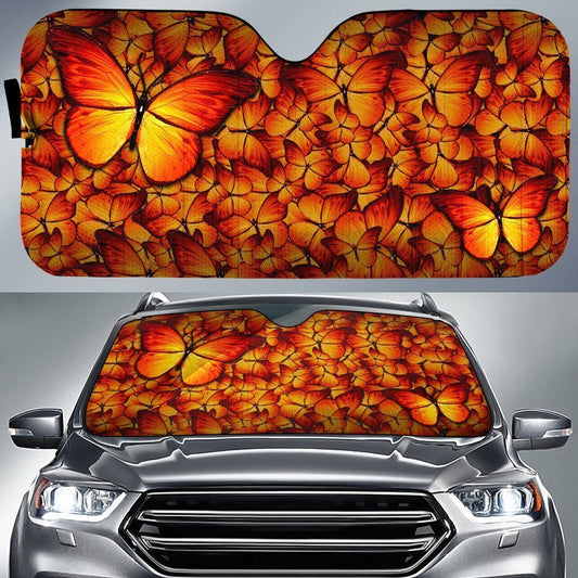 Monarch Butterfly Car Sunshade Custom Beautiful Car Accessories