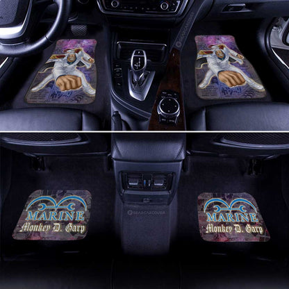 One Piece Car Mats Monkey D Garp Graphic Manga Pattern Jolly Roger Symbol Galaxy Car Floor Mats Purple White