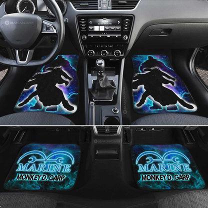 One Piece Car Mats Monkey D Garp Sillhouette Jolly Roger Symbol Galaxy Car Floor Mats Black Blue