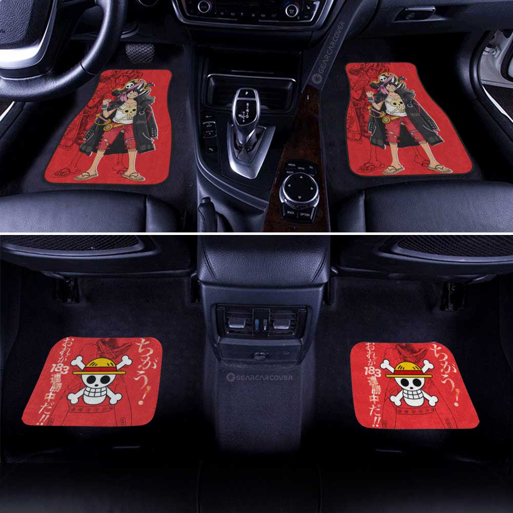 One Piece Car Mats One Piece Monkey D Luffy As Captain Graphic Car Floor Mats Red