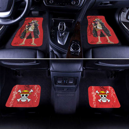 One Piece Car Mats One Piece Monkey D Luffy As Captain Graphic Car Floor Mats Red
