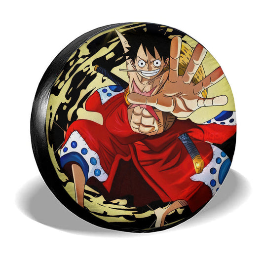 One Piece Spare Tire Cover One Piece Monkey D Luffy Character Graphic Tire Covers Colorful