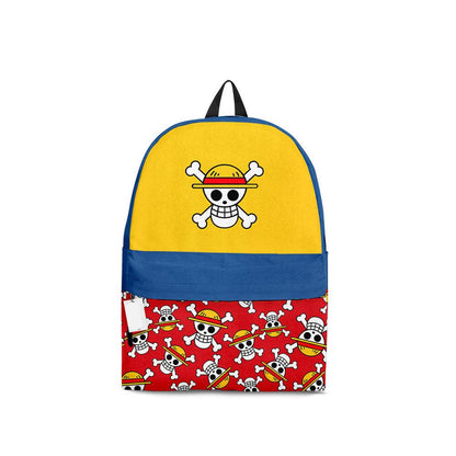 One Piece Backpack Monkey D Luffy Symbol Pattern Backpacks Colorful