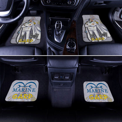 One Piece Car Mats Monkey D Garp Graphic Jolly Roger Symbol Car Floor Mats Gray