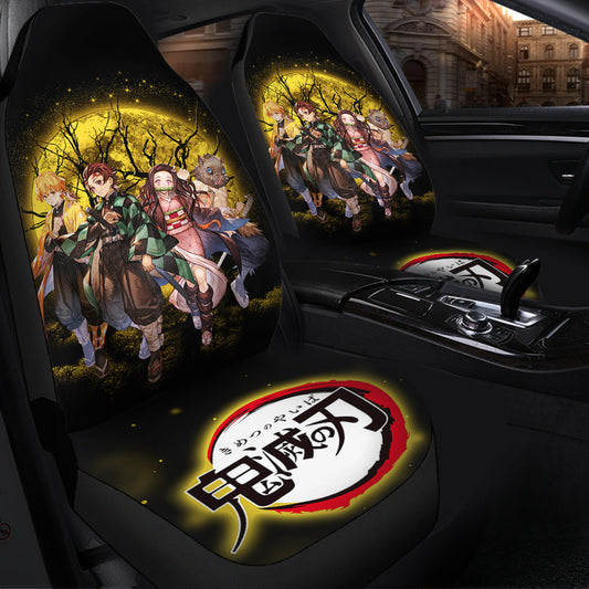 Demon Slayer Moonlight Anime Car Seat Covers