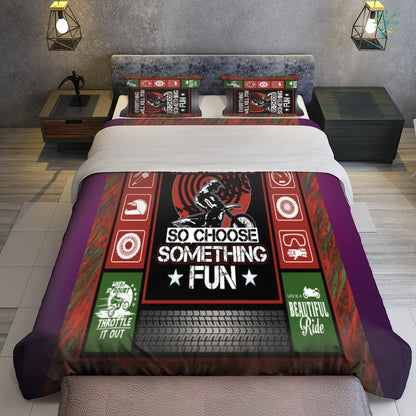 Motorcycle Bedding Set Sale And Repair Service Duvet Covers Black Unique Gift