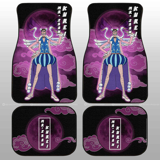 One Piece Car Mats Mr 2 Bon Kurei Graphic Cloud And Moon Pattern Car Floor Mats Black Purple