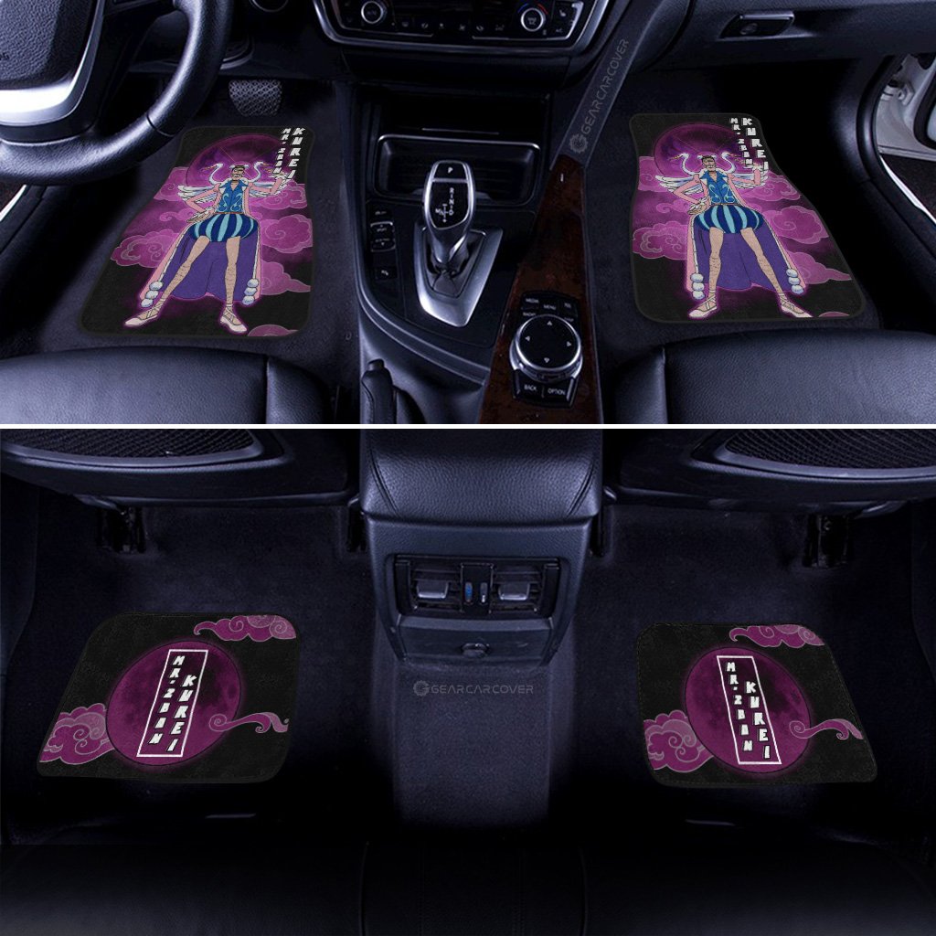 One Piece Car Mats Mr 2 Bon Kurei Graphic Cloud And Moon Pattern Car Floor Mats Black Purple