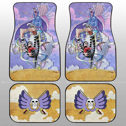 One Piece Car Mats Young Mr 2 Bon Kurei Jolly Roger Symbol Car Floor Mats Colorful