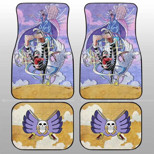 One Piece Car Mats Young Mr 2 Bon Kurei Jolly Roger Symbol Car Floor Mats Colorful