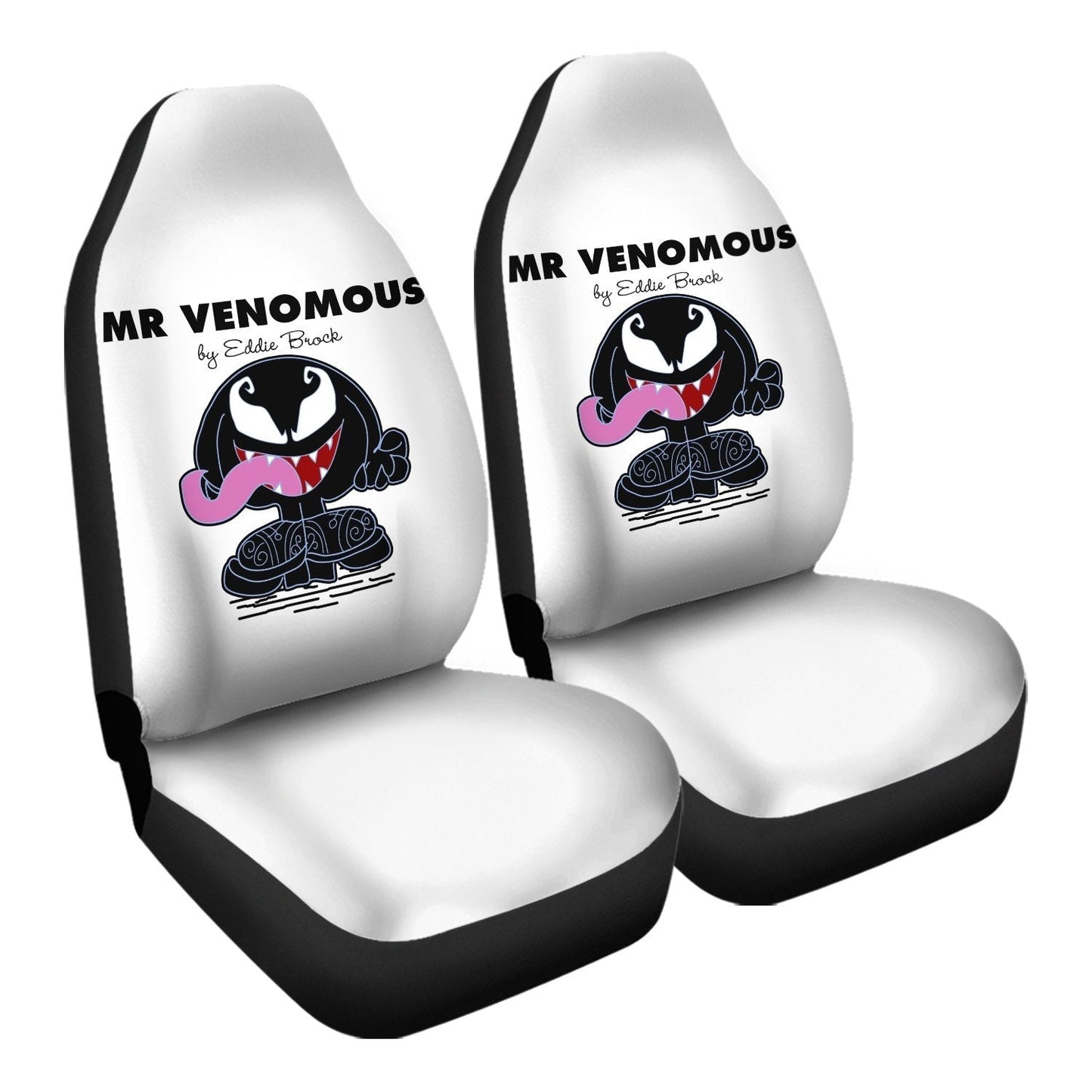 Venom Car Seat Covers Mr Venomous Art Graphic Seat Covers White