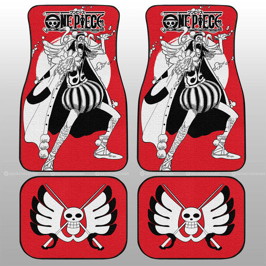 One Piece Car Mats One Piece Mr 2 Bentham Jolly Roger Symbol Car Floor Mats Red White