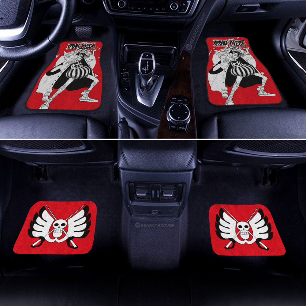 One Piece Car Mats One Piece Mr 2 Bentham Jolly Roger Symbol Car Floor Mats Red White