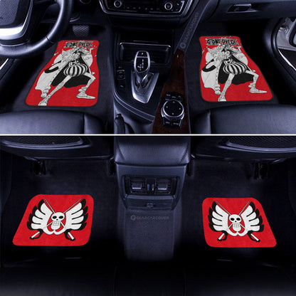 One Piece Car Mats One Piece Mr 2 Bentham Jolly Roger Symbol Car Floor Mats Red White
