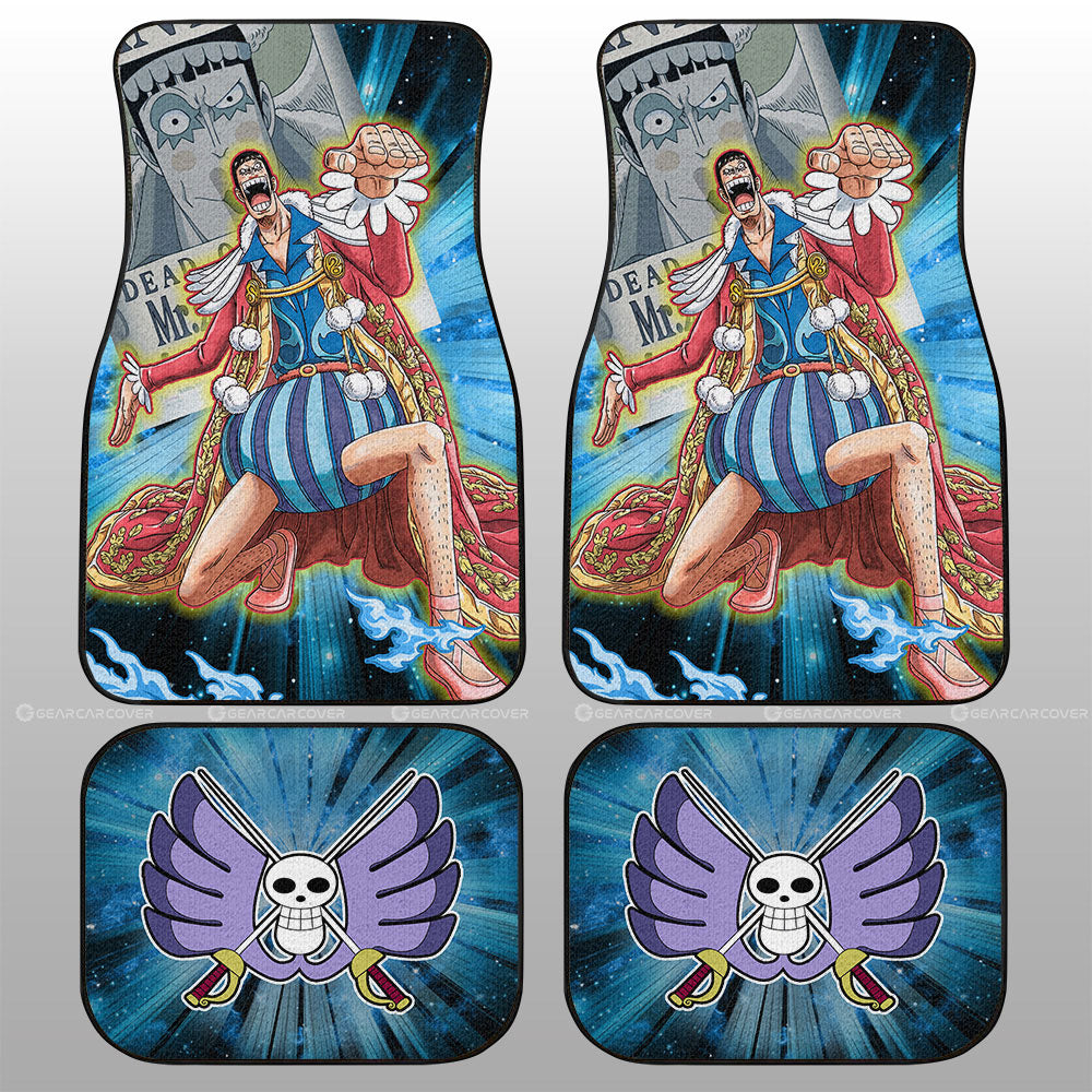 One Piece Car Mats Mr 2 Bon Kurei And Wanted Poster Graphic Car Floor Mats