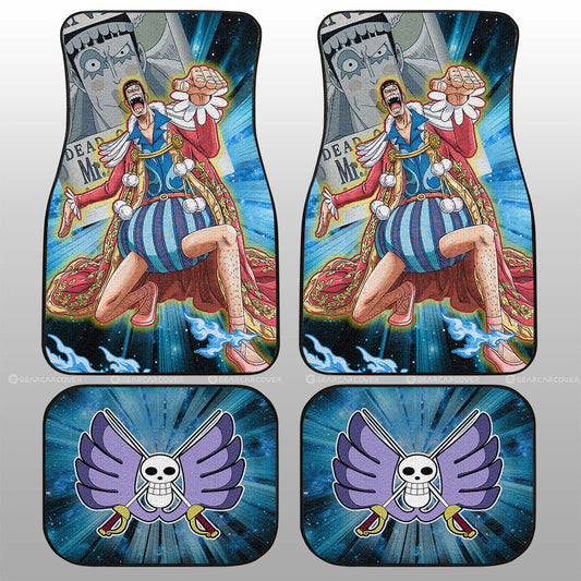 One Piece Car Mats Mr 2 Bon Kurei And Wanted Poster Graphic Car Floor Mats