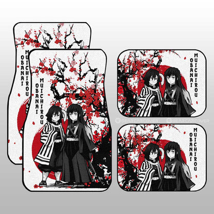 Demon Slayer Car Mats Muichiro And Obanai Car Floor Mats Japan Style s Floor Mats