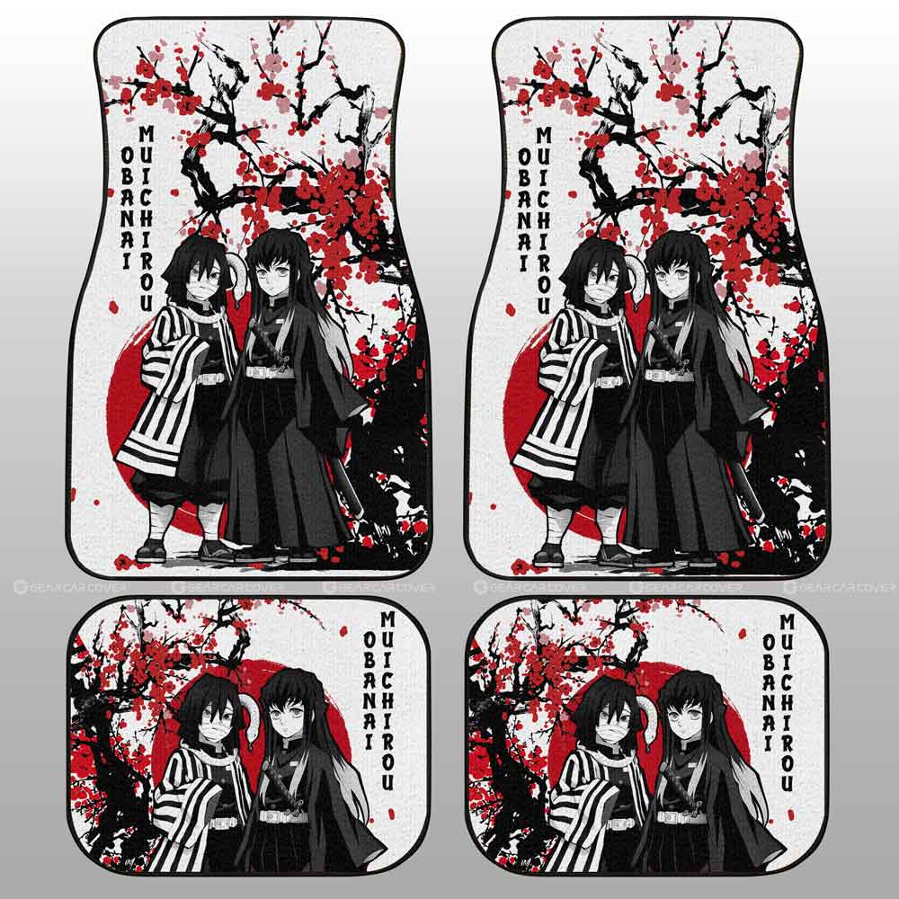 Demon Slayer Car Mats Muichiro And Obanai Car Floor Mats Japan Style s Floor Mats