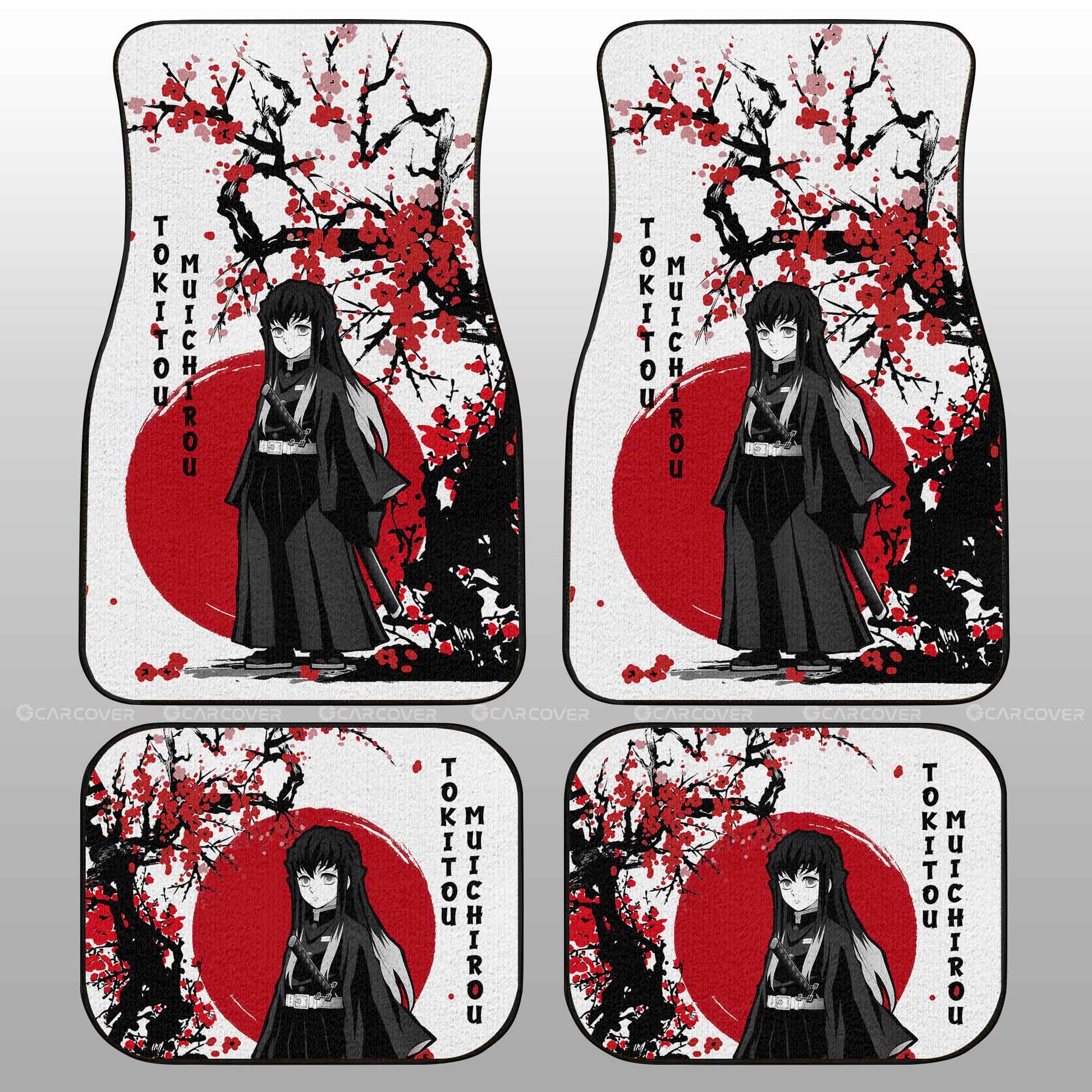 Demon Slayer Car Mats Muichiro Car Floor Mats Japan Style Car Interior Floor Mats