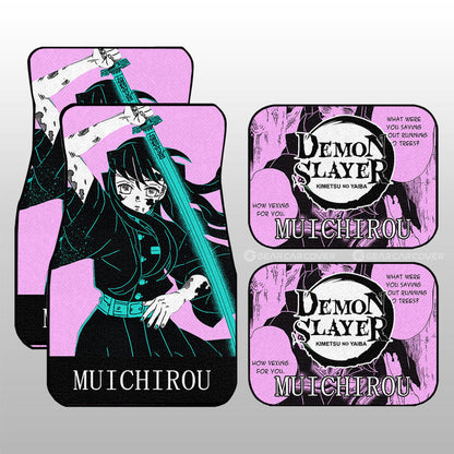 Demon Slayer Car Mats Muichiro Tokito Car Floor Mats Demon Slayer Car Floor Mats