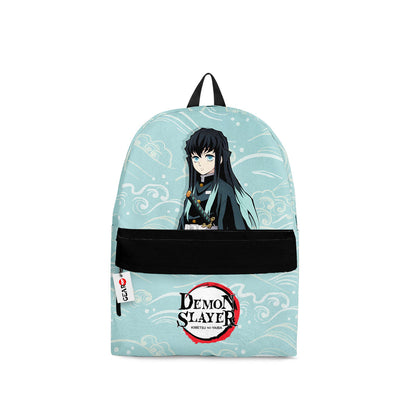 Demon Slayer Backpack Demon Slayer Muichiro Tokito Graphic Backpacks Blue