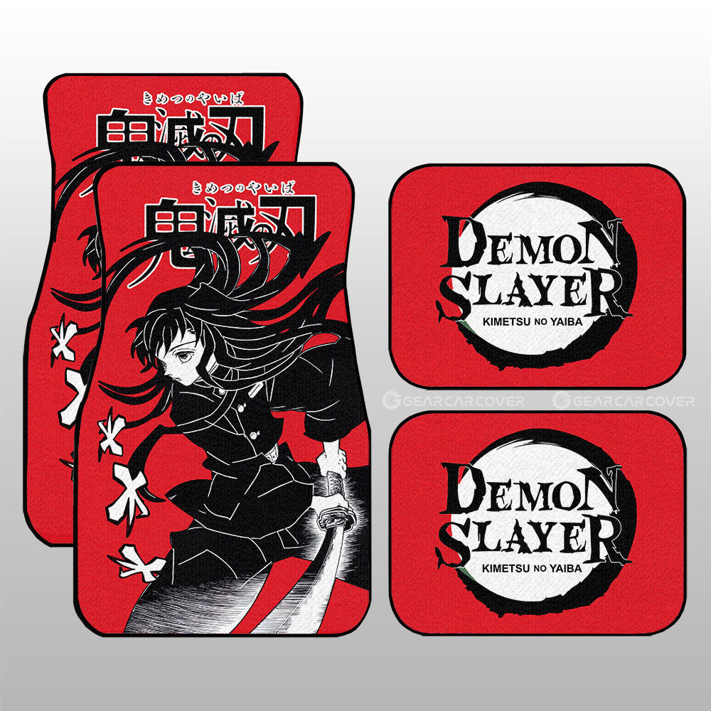 Demon Slayer Car Mats Muichirou Tokitou Car Floor Mats Car Manga Style For Fans Floor Mats