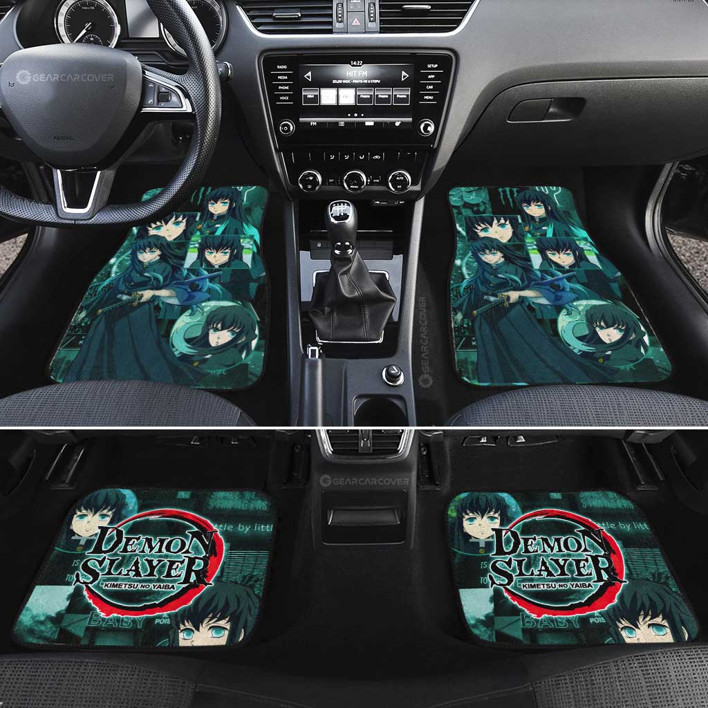 Demon Slayer Car Mats Muichirou Tokitou Car Floor Mats Demon Slayer Anime Floor Mats