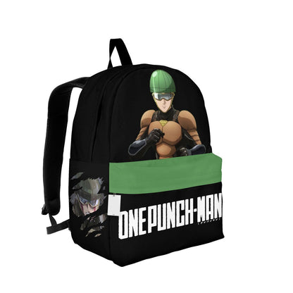 One Punch Man Backpack One Punch Man Mumen Rider Character Graphic Backpacks Green Black