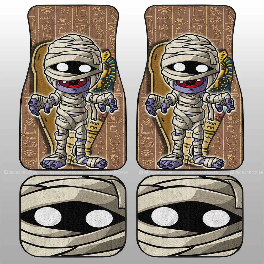 Halloween Car Mats Halloween Character Mummy Face Car Floor Mats Brown