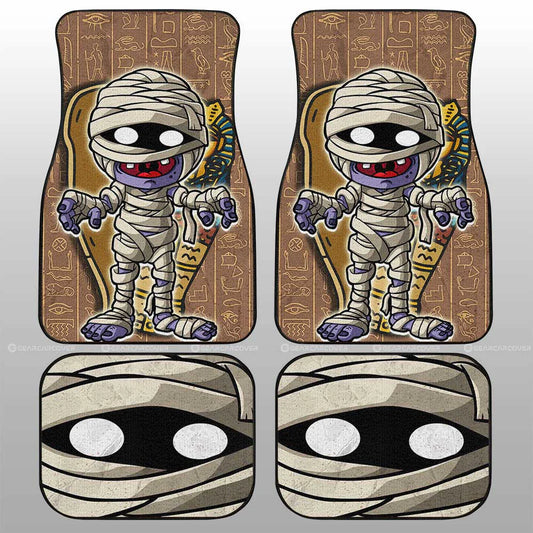 Halloween Car Mats Halloween Character Mummy Face Car Floor Mats Brown