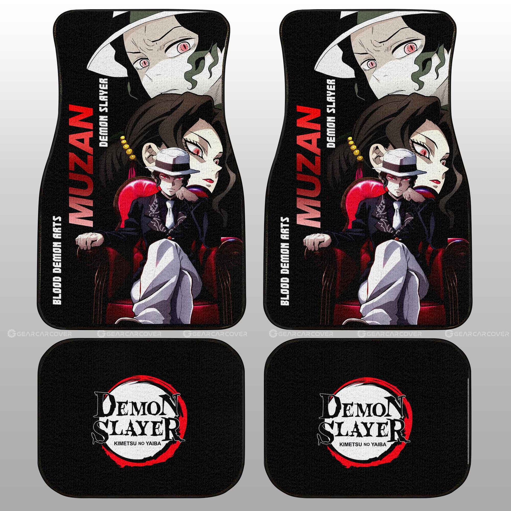 Demon Slayer Car Mats Muzan Car Floor Mats Demon Slayer Car Floor Mats