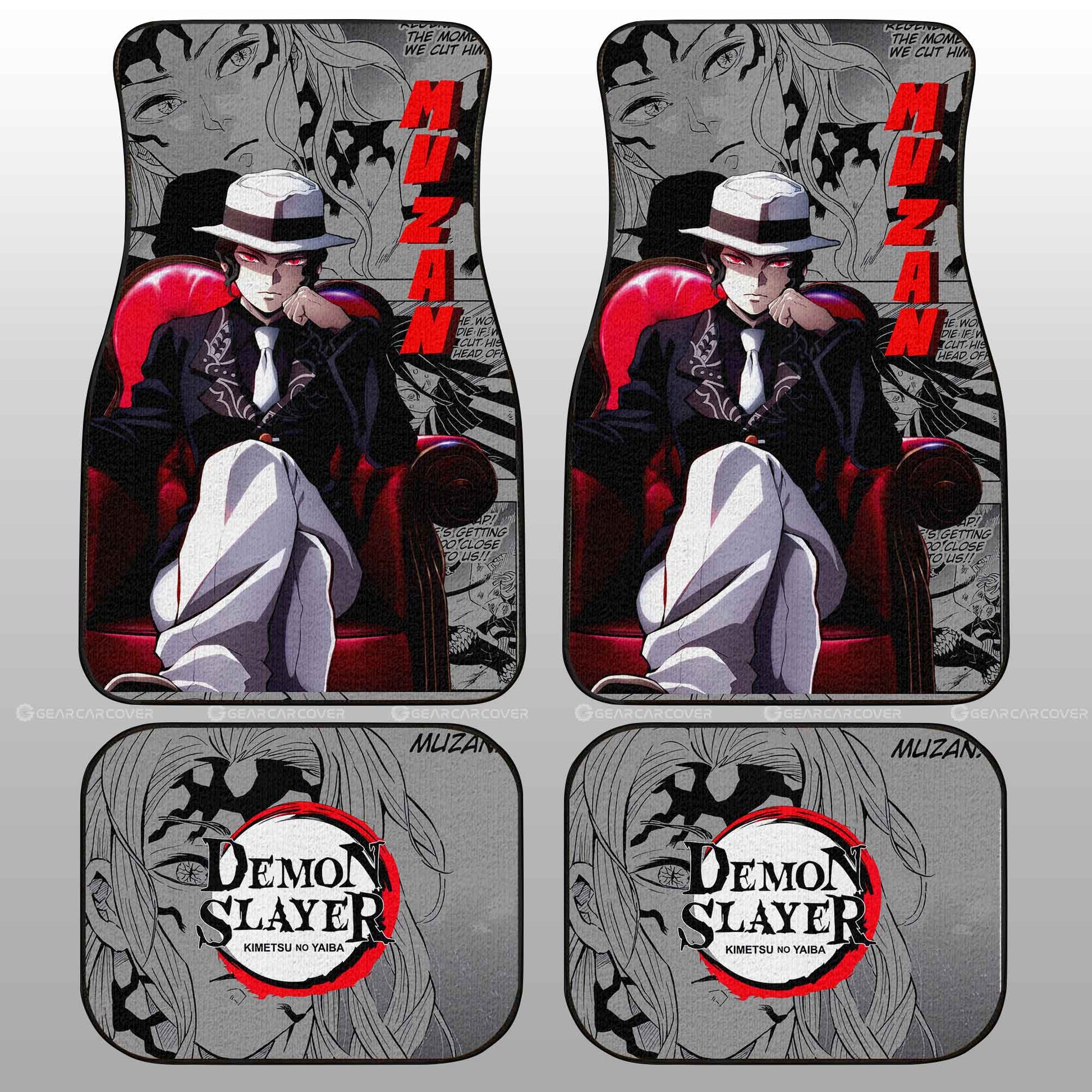 Demon Slayer Car Mats Muzan Car Floor Mats Mix Mangas Floor Mats