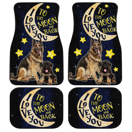 Dog Car Floor Mats German Shepherd Love You To The Moon Star Pattern Car Mats