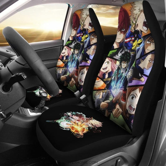 My Hero Academia Car Seat Covers My Hero Academia Characters Graphic Seat Covers Colorful