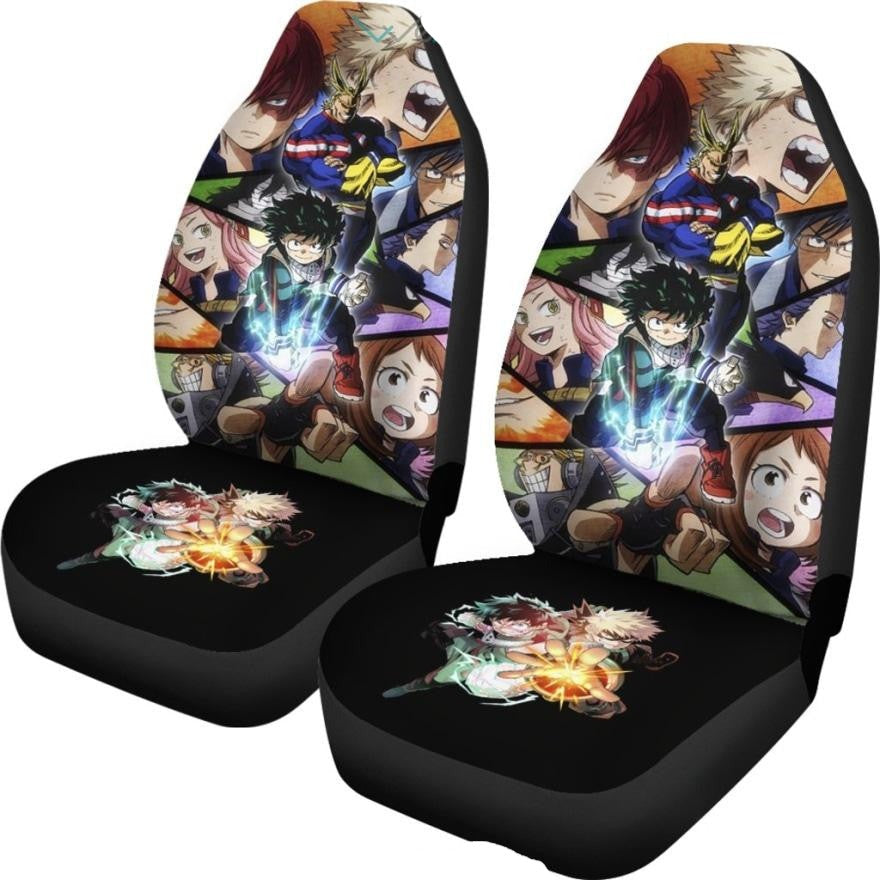 My Hero Academia Car Seat Covers My Hero Academia Characters Graphic Seat Covers Colorful