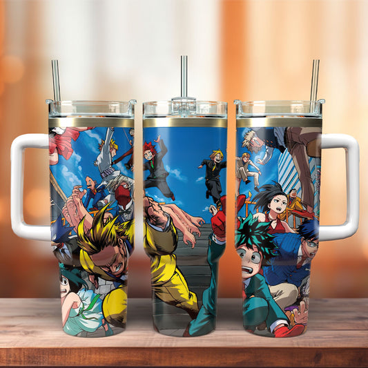 My Hero Academia 40 Oz Tumbler My Hero Academia Characters Tumbler 40 Oz Colorful