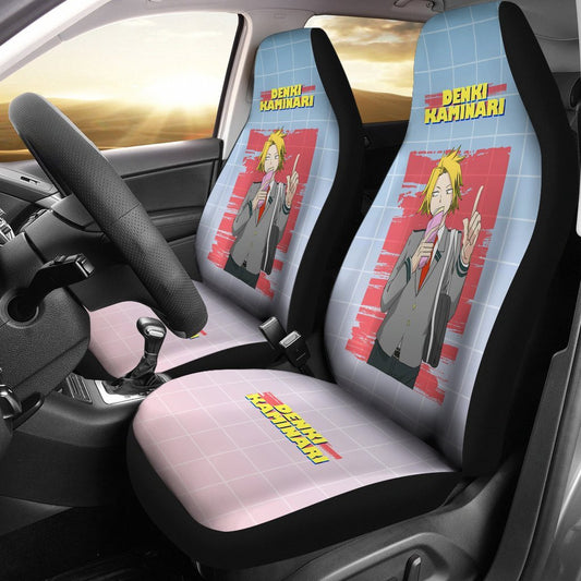 My Hero Academia Car Seat Covers Denki Kaminari Character Graphic Seat Covers Colorful