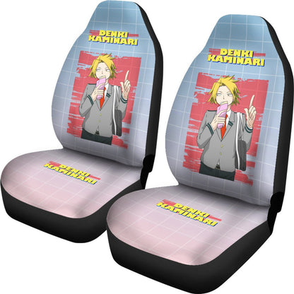 My Hero Academia Car Seat Covers Denki Kaminari Character Graphic Seat Covers Colorful