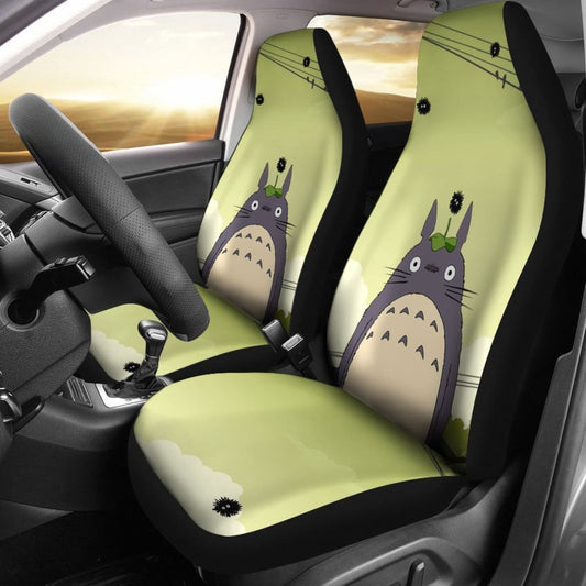 SGhibli Car Seat Covers My Neighbor Totoro And Soot Sprites Seat Covers Colorful