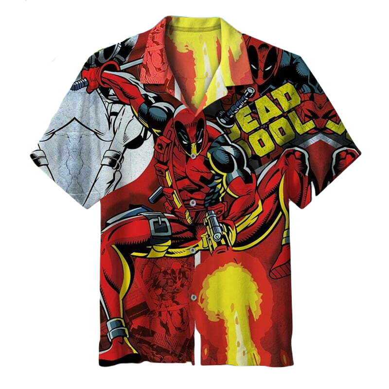 DP Hawaii Shirt MV DP Comic Fighting Pose Hawaiian Shirt Red Unisex