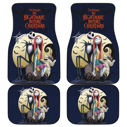 TNBC Car Mats Jack Skellington With Sally And Other Characters Car Floor Mats Colorful