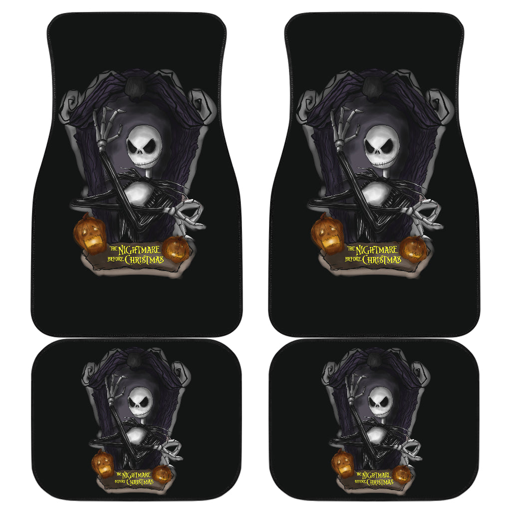 TNBC Car Mats Jack Skellintton In The Dark Pumpkin King Graphic Car Floor Mats Black