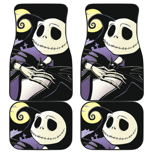 TNBC Car Mats Nightmare Jack Skellington Pumpkin King Graphic Car Floor Mats Black White