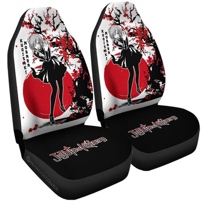 Jujutsu Kaisen Car Seat Covers Nobara Kugisaki Cherry Blossom Seat Covers Black Red