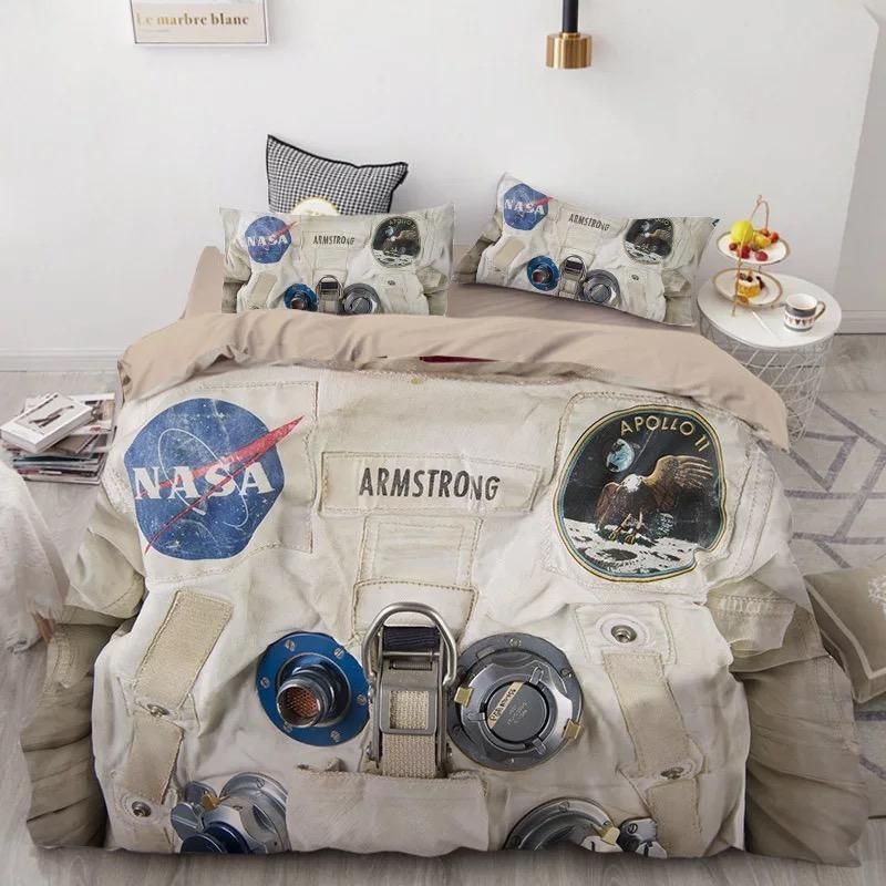 NASA Bedding Set NASA Space Astronaut Suit Cosplay Duvet Covers White Unique Gift