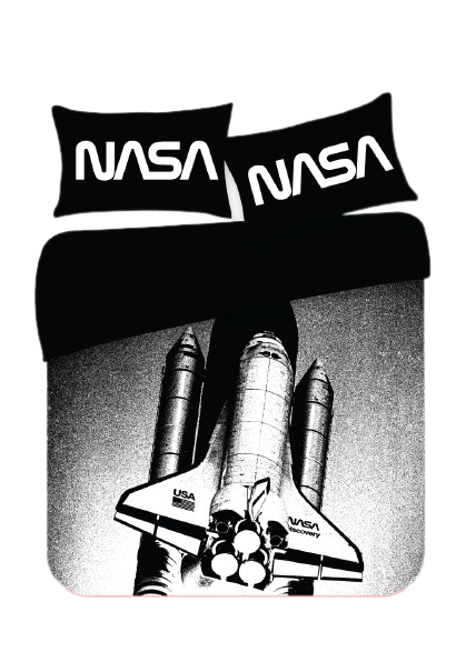 NASA Bedding Set NASA Spaceship Graphic Duvet Covers Black White Unique Gift