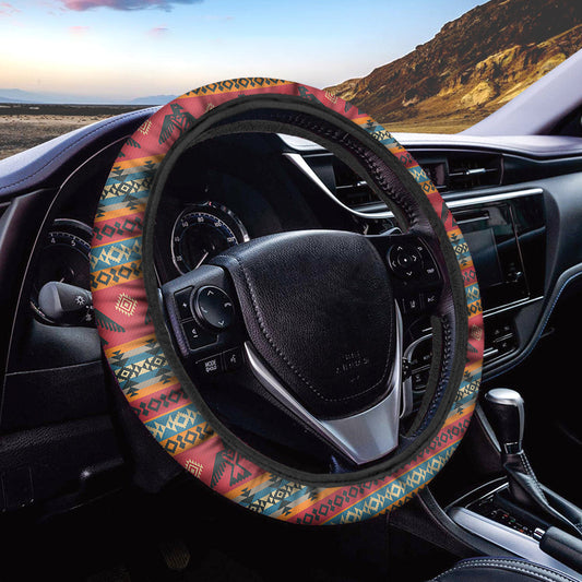 Native America Steering Wheel Cover Native American Birds Pattern Driving Wheel Cover Colorful