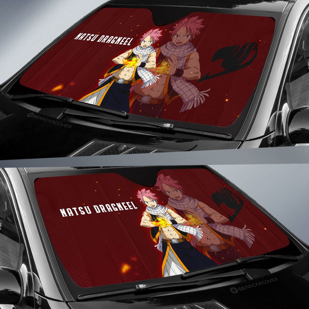 Natsu Dragneel Car Sunshade Custom Car Accessories